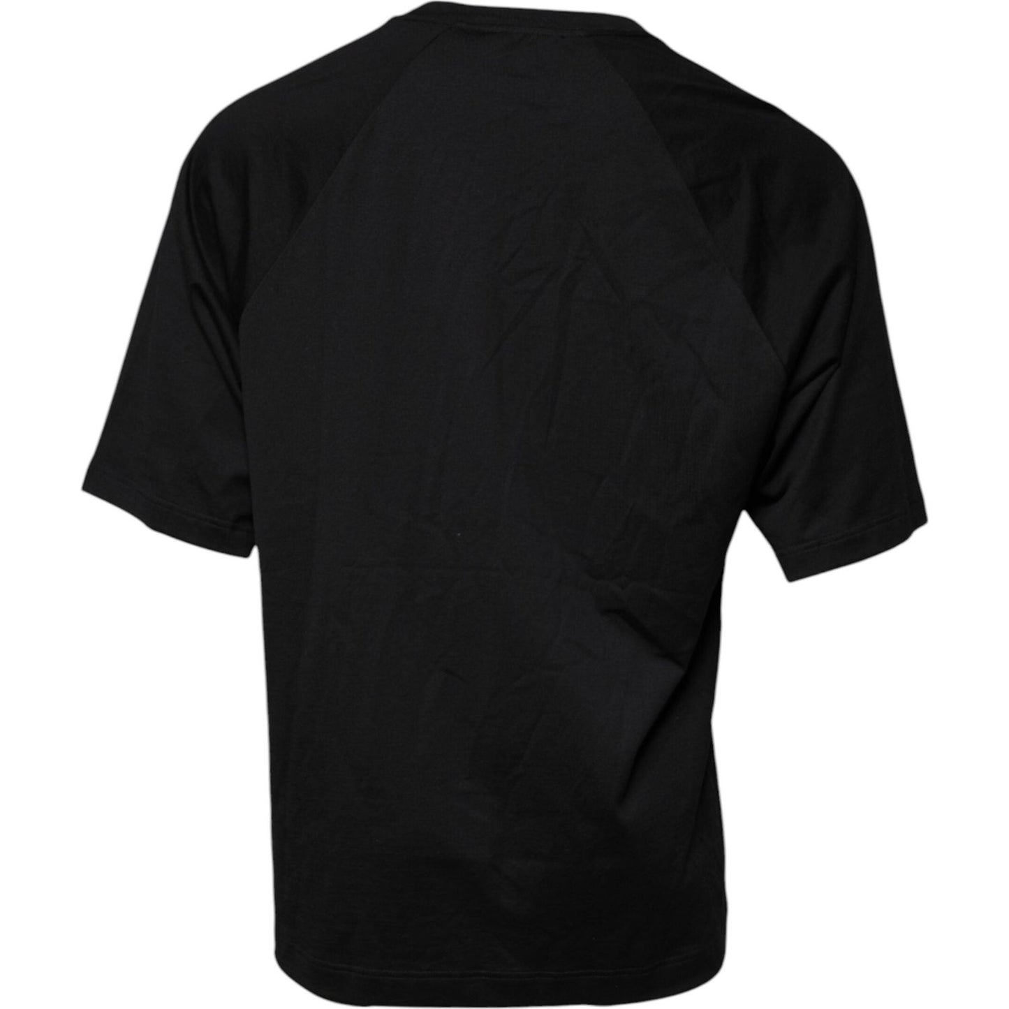 Dolce & Gabbana Black Logo Print Cotton Crew Neck T-shirt TSH87658-52