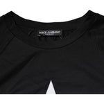 Dolce & Gabbana Black Logo Print Cotton Crew Neck T-shirt TSH87658-52