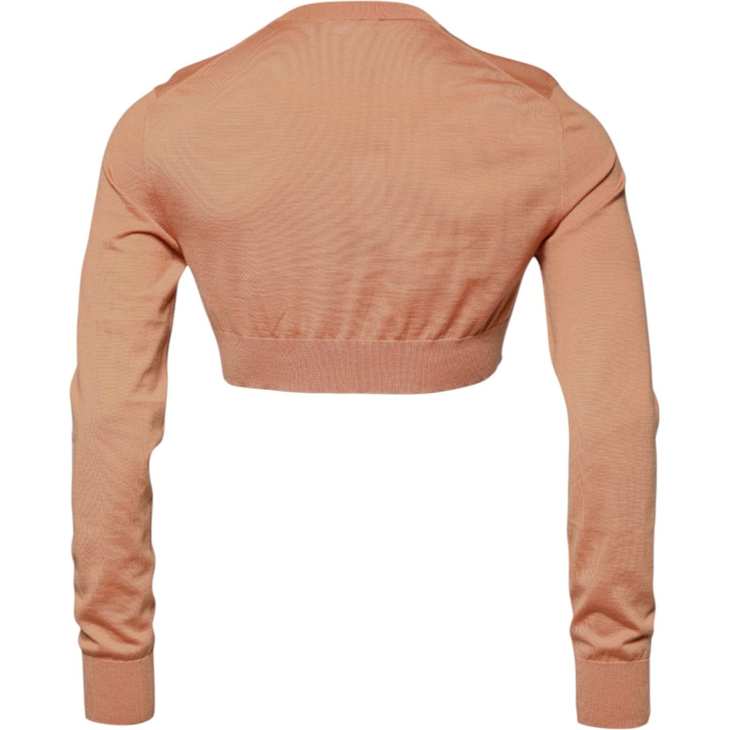 Dolce & Gabbana Beige Wool Crewneck Pullover Cropped Sweater TSH87662-48