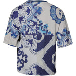 Dolce & Gabbana Black White Printed Cotton Crew Neck T-shirt TSH87664-50