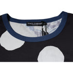 Dolce & Gabbana Black White Printed Cotton Crew Neck T-shirt TSH87664-50