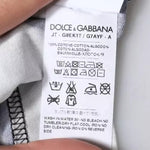 Dolce & Gabbana Black White Printed Cotton Crew Neck T-shirt TSH87664-50