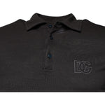 Dolce & Gabbana Dark Gray Collared Short Sleeves Polo T-shirt TSH87666-50