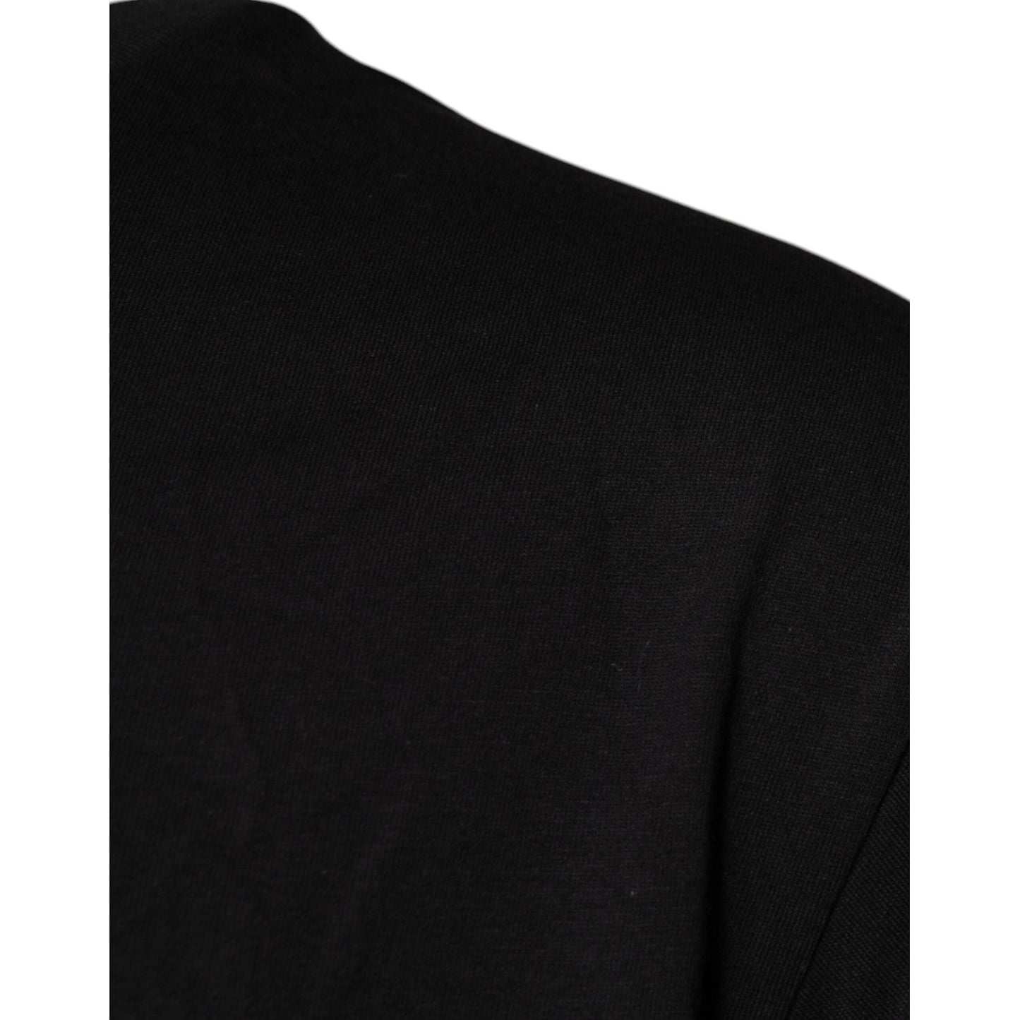 Dolce & Gabbana Black Logo Print Cotton Crew Neck T-shirt TSH87668-48