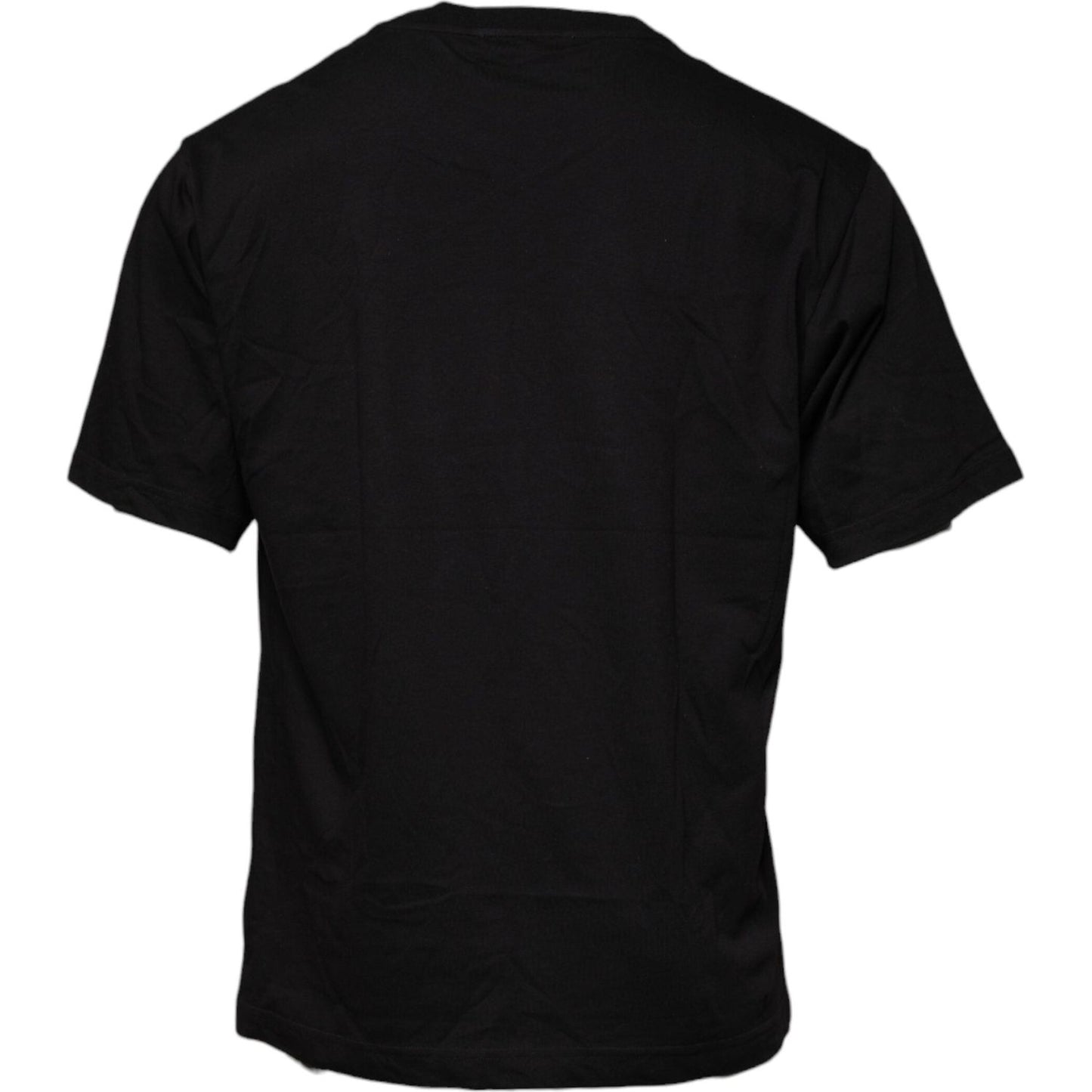 Dolce & Gabbana Black Logo Print Cotton Crew Neck T-shirt TSH87668-48