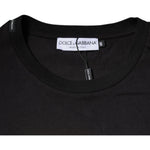 Dolce & Gabbana Black Logo Print Cotton Crew Neck T-shirt TSH87668-48