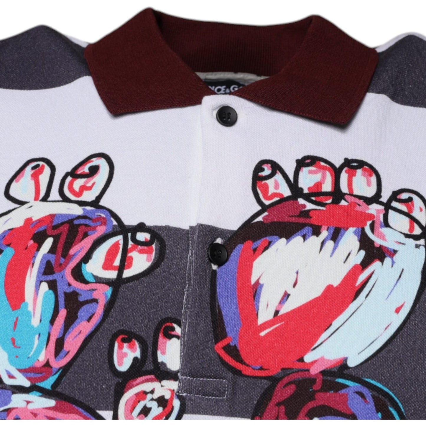 Dolce & Gabbana Multicolor Graphic Collared Polo T-shirt TSH87670-52
