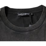 Dolce & Gabbana Gray Leopard Print Cotton Crew Neck T-shirt TSH87671-50