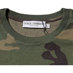 Dolce & Gabbana Multicolor Camouflage Cotton Crew Neck T-shirt TSH87676-44