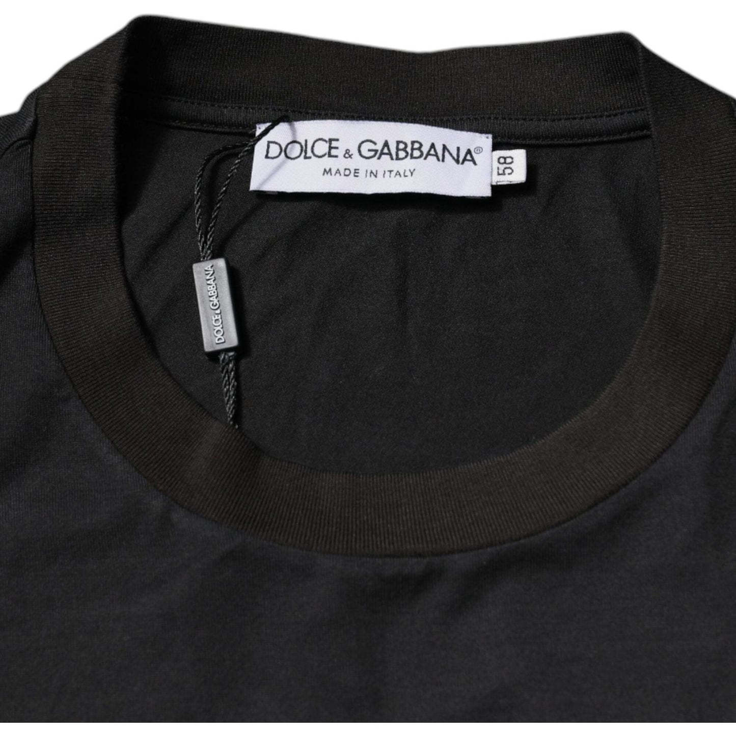 Dolce & Gabbana Black Logo Crew Neck Short Sleeves T-shirt TSH87684-58