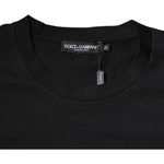 Dolce & Gabbana Black DG Logo Print Cotton Crew Neck T-shirt TSH87686-50
