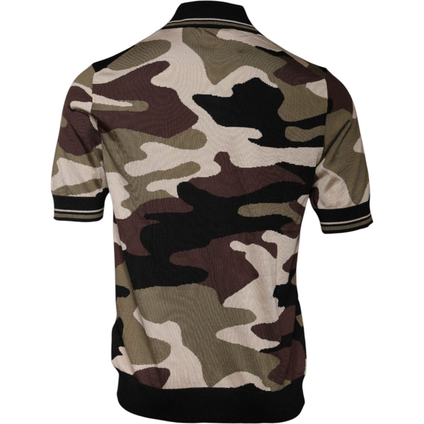 Dolce & Gabbana Multicolor Camouflage Collared Polo T-shirt TSH87710-50