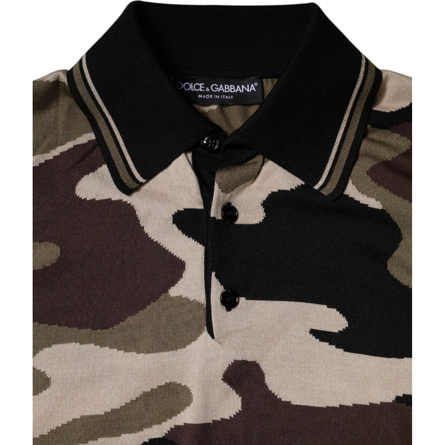 Dolce & Gabbana Multicolor Camouflage Collared Polo T-shirt TSH87710-50