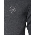Dolce & Gabbana Gray Wool Logo Turtleneck Pullover Sweater TSH87779-48