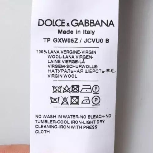 Dolce & Gabbana Gray Wool Logo Turtleneck Pullover Sweater TSH87779-48