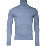 Dolce & Gabbana Light Blue Silk Turtleneck Pullover Sweater TSH87782-48