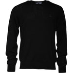 Dolce & Gabbana Black Logo Wool Crew Neck Pullover Sweater TSH87783-50
