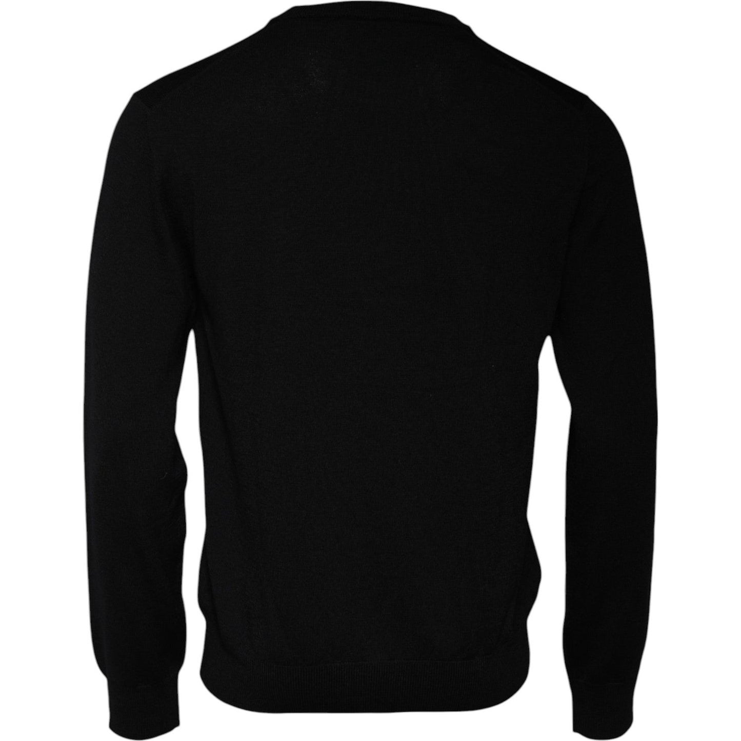Dolce & Gabbana Black Logo Wool Crew Neck Pullover Sweater TSH87783-50