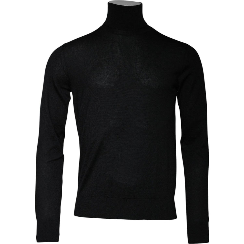Dolce & Gabbana Black Cashmere Turtleneck Pullover Sweater TSH87786-48