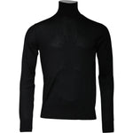 Dolce & Gabbana Black Cashmere Turtleneck Pullover Sweater TSH87786-48