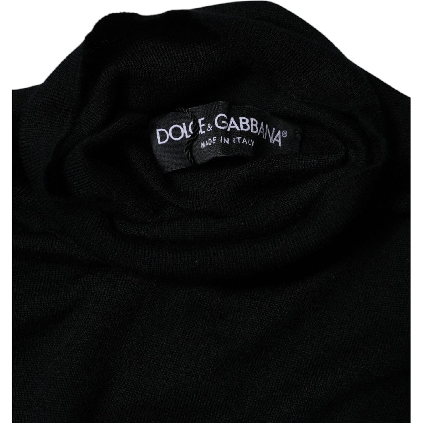 Dolce & Gabbana Black Cashmere Turtleneck Pullover Sweater TSH87786-48