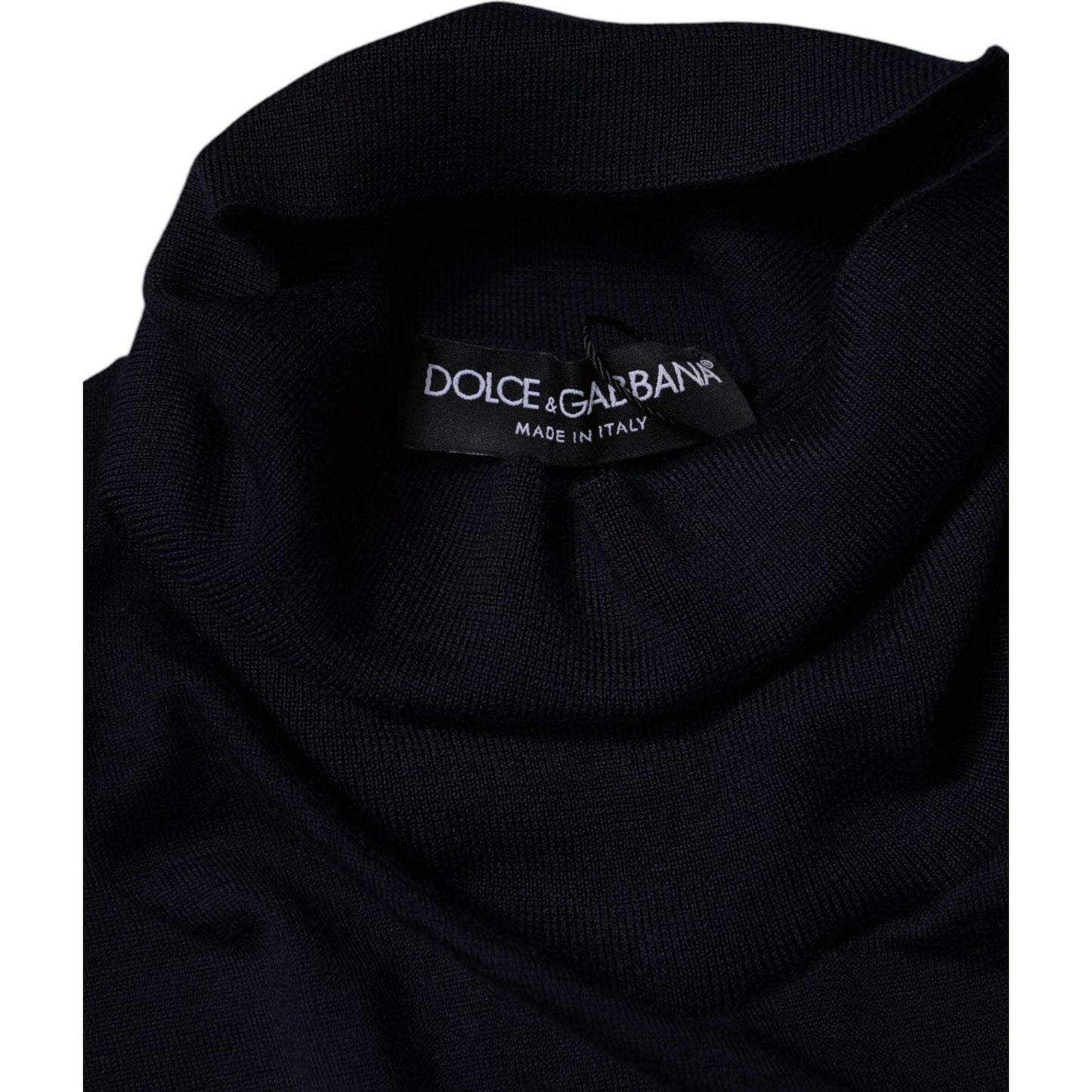 Dolce & Gabbana Blue Cashmere Turtleneck Pullover Sweater TSH87789-52