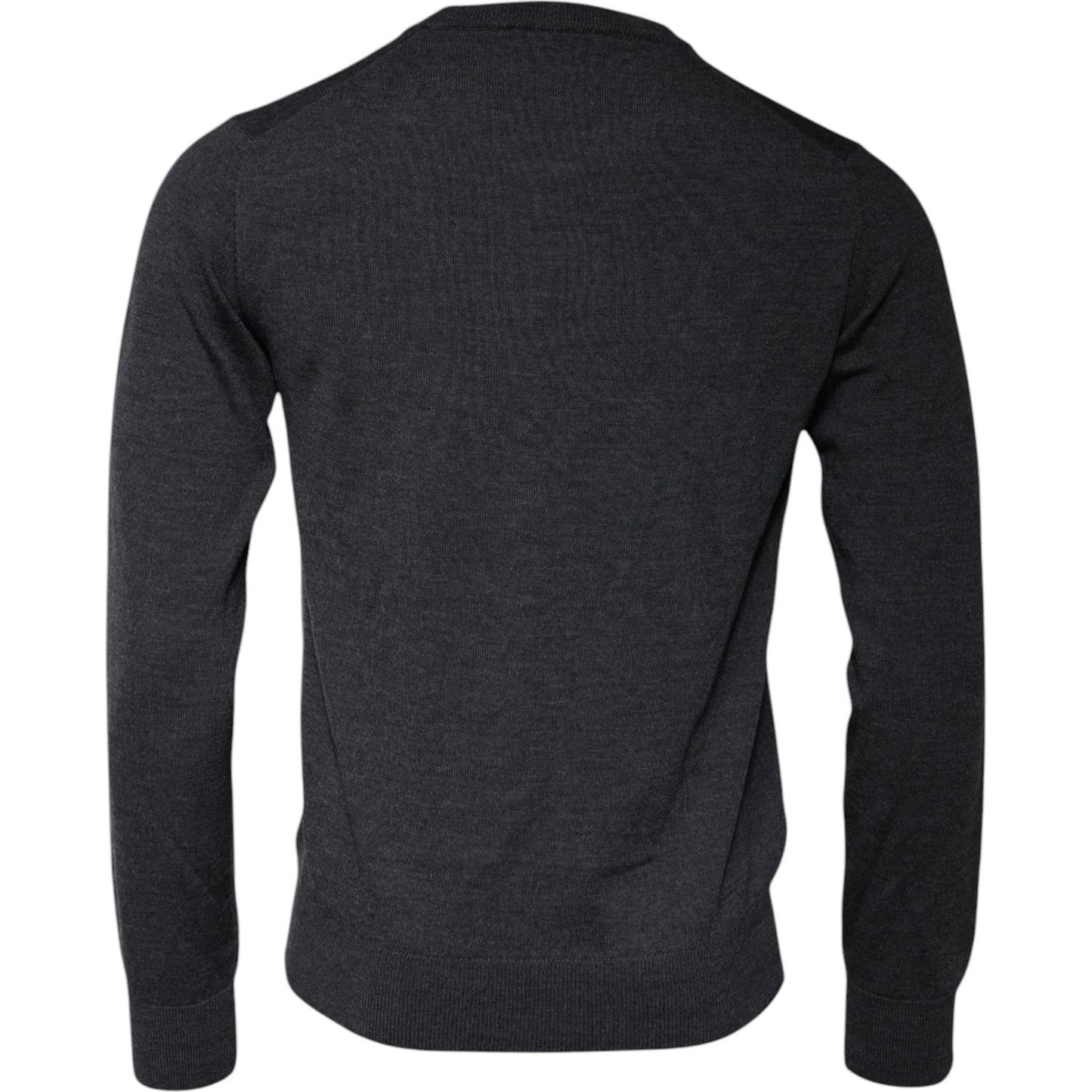 Dolce & Gabbana Dark Gray DG Logo Crew Neck Pullover Sweater TSH87796-46