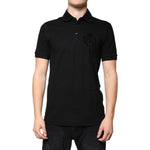 Dolce & Gabbana Black DG Collared Short Sleeves Polo T-shirt TSH90000-50