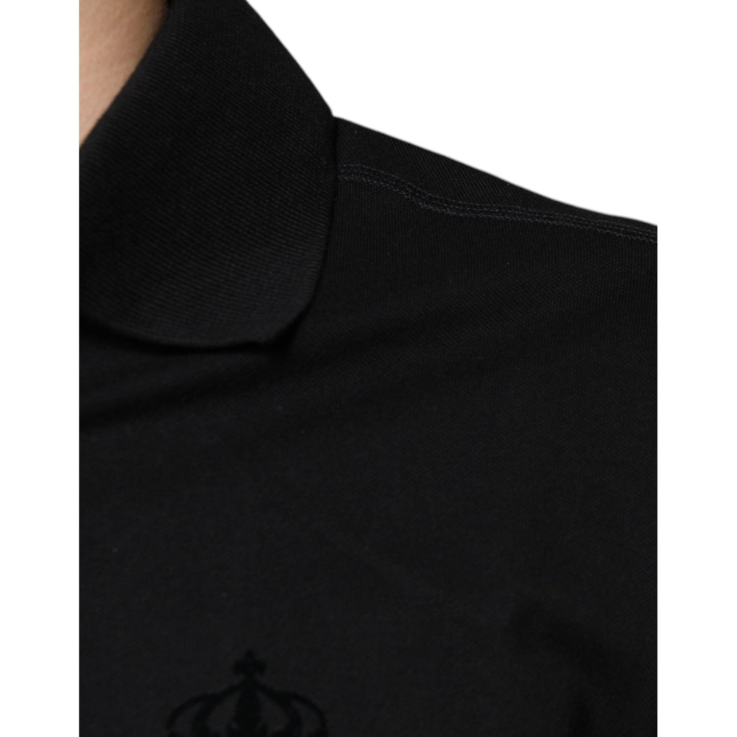 Dolce & Gabbana Black DG Collared Short Sleeves Polo T-shirt TSH90000-50