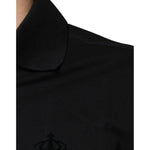 Dolce & Gabbana Black DG Collared Short Sleeves Polo T-shirt TSH90000-50