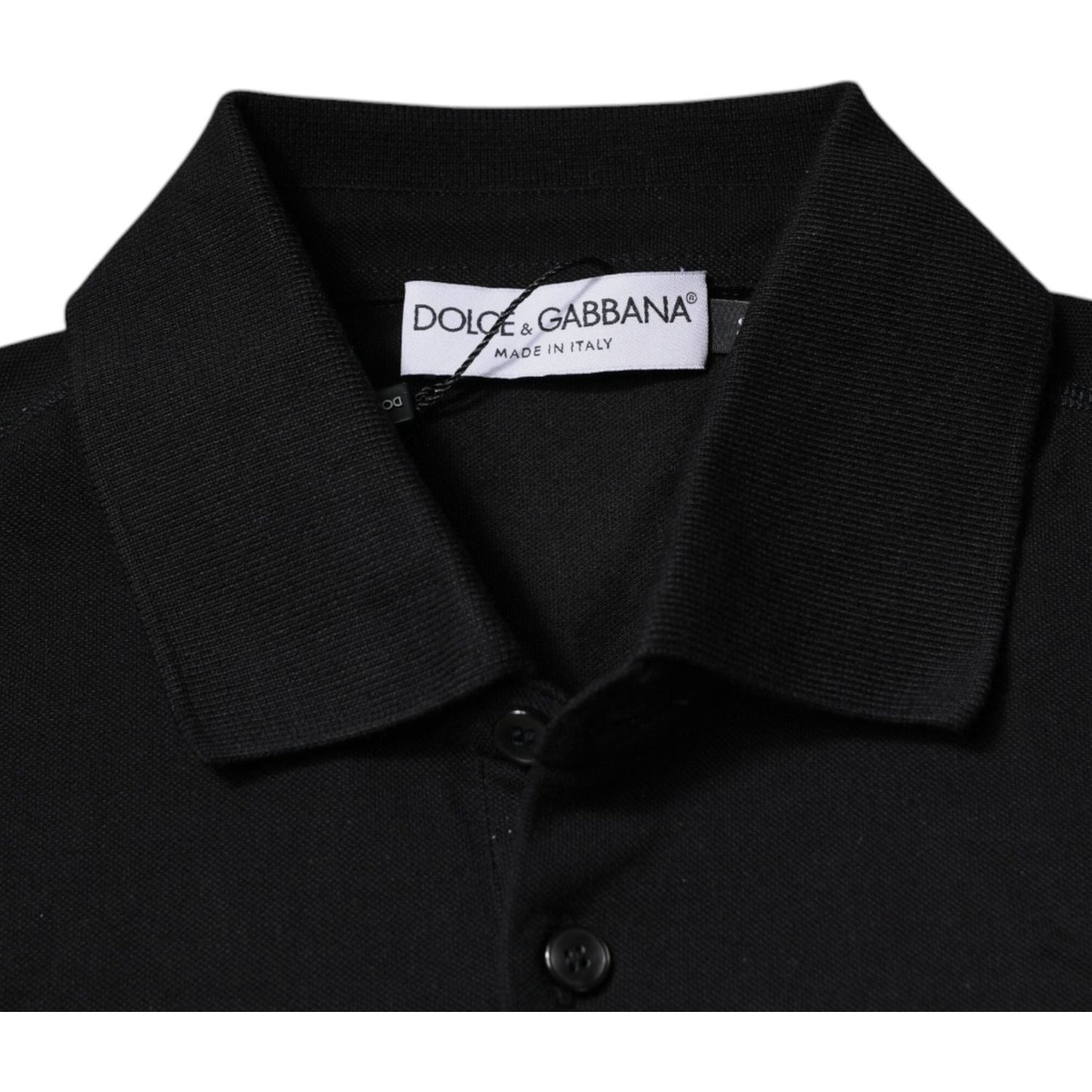 Dolce & Gabbana Black DG Collared Short Sleeves Polo T-shirt TSH90000-50