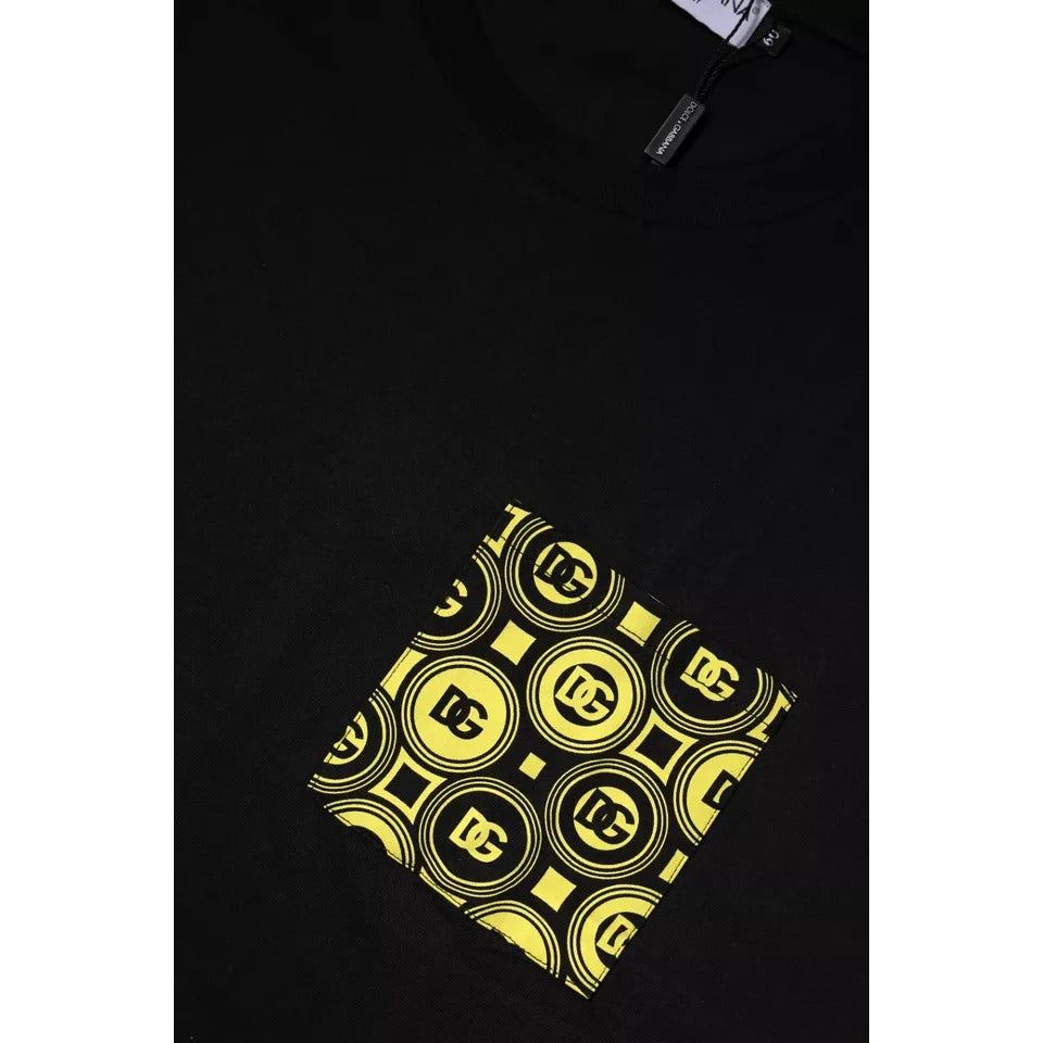 Dolce & Gabbana Black Logo Print Cotton Short Sleeve T-shirt TSH878468-60
