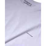 Balenciaga White Logo Cotton Crew Neck Short Sleeves T-shirt TSH878476-L