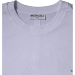 Balenciaga White Logo Cotton Crew Neck Short Sleeves T-shirt TSH878478-50
