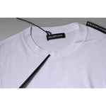 Balenciaga White Logo Cotton Jersey Crew Neck Short Sleeves T-shirt TSH878482-S