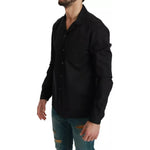 Dolce & Gabbana Blue Cotton Striped Pajama Lounge Shirt TSH4620-40
