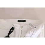 Dolce & Gabbana White Crystal Embellished Skinny Jeans PAN61200-36
