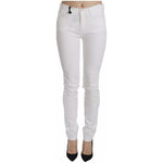 Dolce & Gabbana White Crystal Embellished Skinny Jeans PAN61200-36
