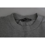 Dolce & Gabbana Gray Crown King Print Cotton Pullover Sweater TSH5554-52