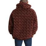 Dolce & Gabbana Red Beige Wool Oversize Hooded Pullover Sweater JKT2731-48