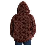 Dolce & Gabbana Red Beige Wool Oversize Hooded Pullover Sweater JKT2731-48