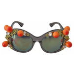 Dolce & Gabbana DG4283B Acetate Crystals Orange Applique Sunglasses