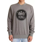 Dolce & Gabbana Gray Crown King Cotton Pullover Sweater TSH6407-44