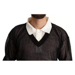Dolce & Gabbana Black White Shirt One Piece Pullover Sweater TSH6464-xs