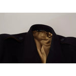 Dolce & Gabbana Blue Trench Coat Long Wool Stretch Jacket JKT2923-44