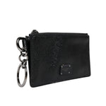 Dolce & Gabbana Black Calfskin Leather DG Logo Card Holder Wallet