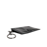 Dolce & Gabbana Black Calfskin Leather DG Logo Card Holder Wallet