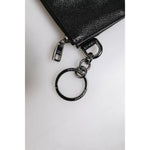 Dolce & Gabbana Black Calfskin Leather DG Logo Card Holder Wallet