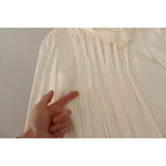 Dolce & Gabbana Off White Silk Long Sleeve Turtle Neck Top TSH7048-38