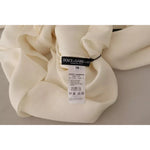 Dolce & Gabbana Off White Silk Long Sleeve Turtle Neck Top TSH7048-38